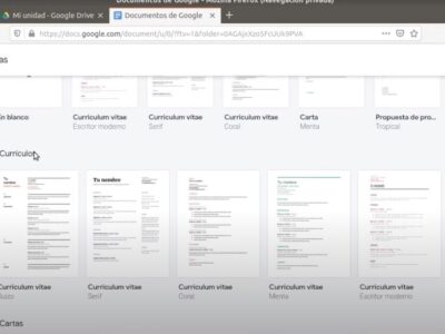 plantillas curriculum google docs