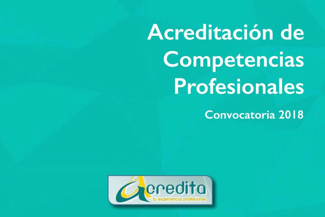 Convocatoria  acreditación de competencias 2018 