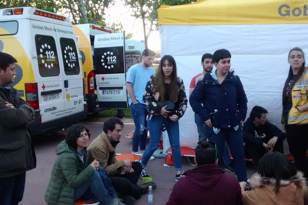 Simulacro de ataque terrorista en el IES Cosme García de Logroño